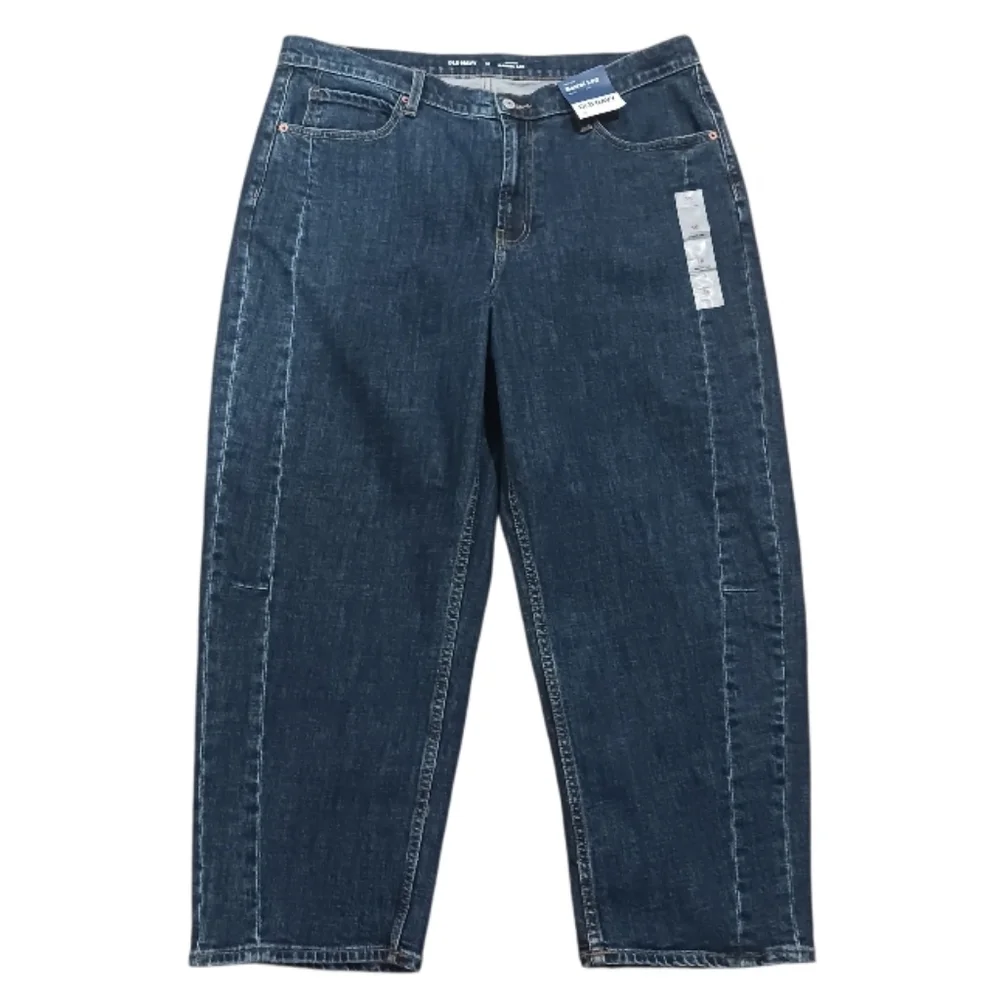 Barrel Ankle Jeans High Rise Old Navy - Picture 2 of 10